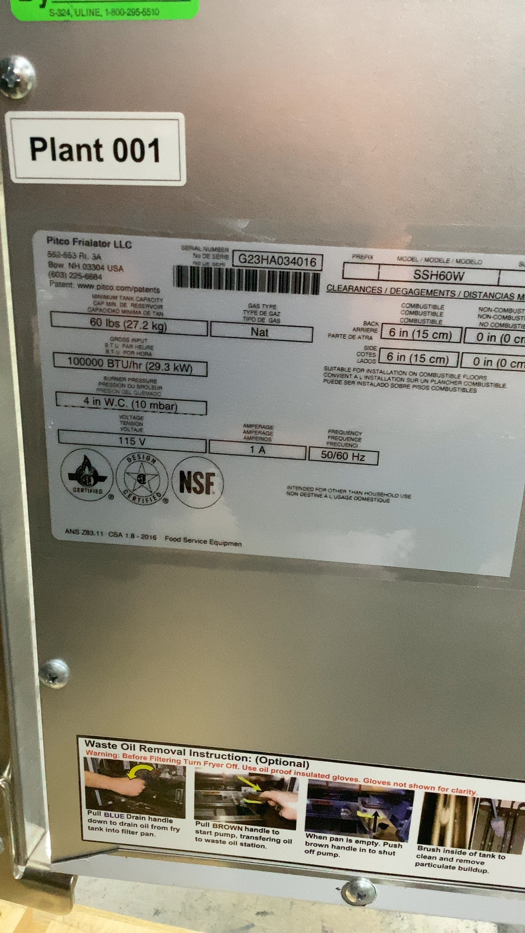 PITCO SSH60W Deep Fryer, Commercial Electric Dual Well On Casters 4 Baskets