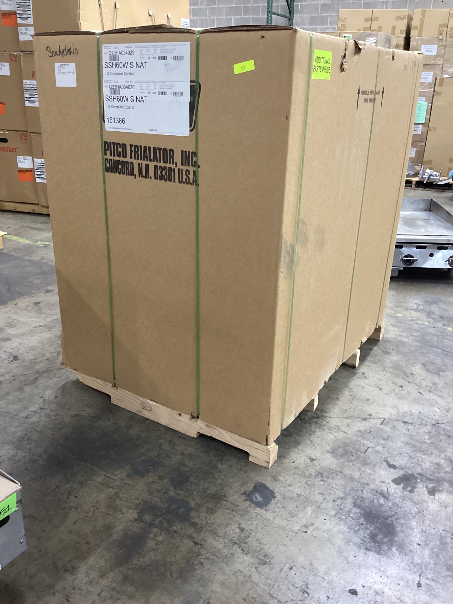 PITCO SSH60W Deep Fryer, Commercial Electric Dual Well On Casters 4 Baskets