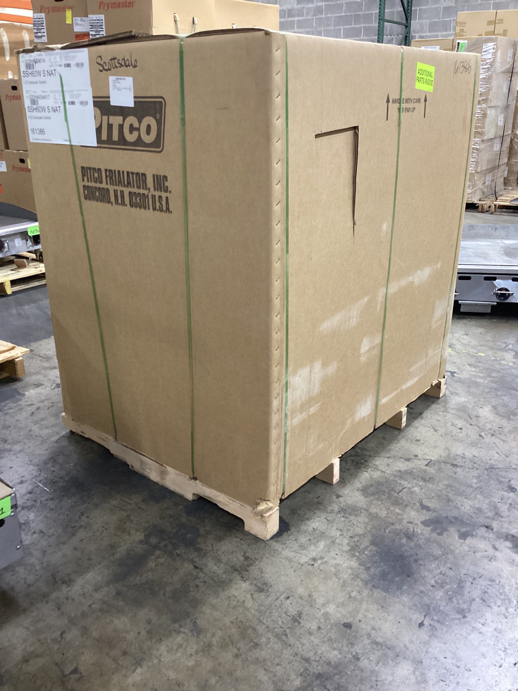 PITCO SSH60W Deep Fryer, Commercial Electric Dual Well On Casters 4 Baskets