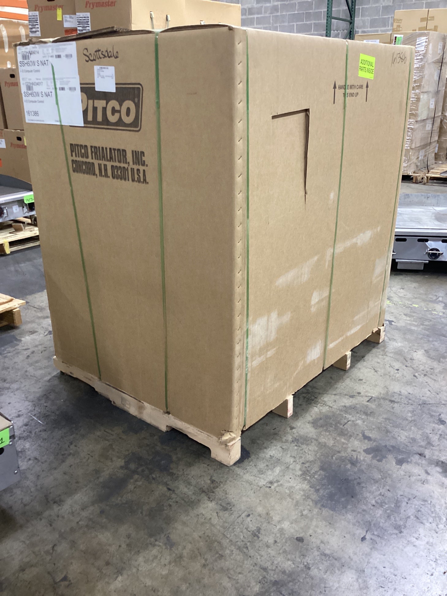 PITCO SSH60W Deep Fryer, Commercial Electric Dual Well On Casters 4 Baskets