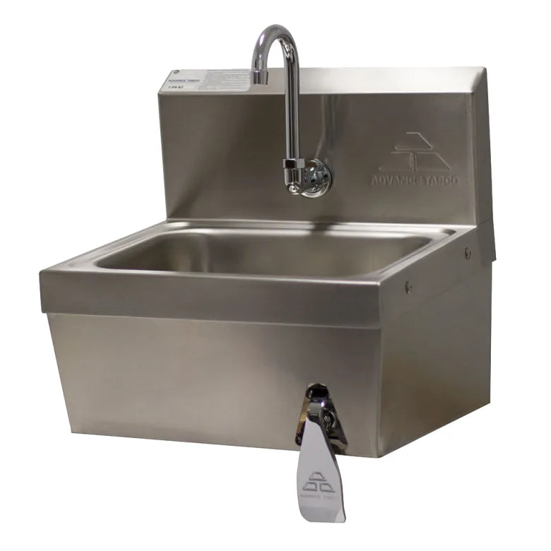 Advance Tabco 7-PS-62 Wall Mount Commercial Touchless Hand Sink W/ 14"L X 10"W X 5"D Bowl, Basket Drain