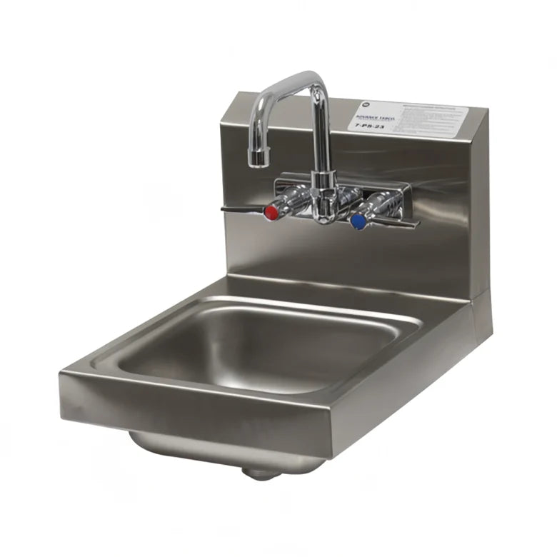 Advance Tabco 7-PS-23 Wall Mount Commercial Hand Sink W/ 9"L X 9"W X 5"D Bowl, Standard Faucet
