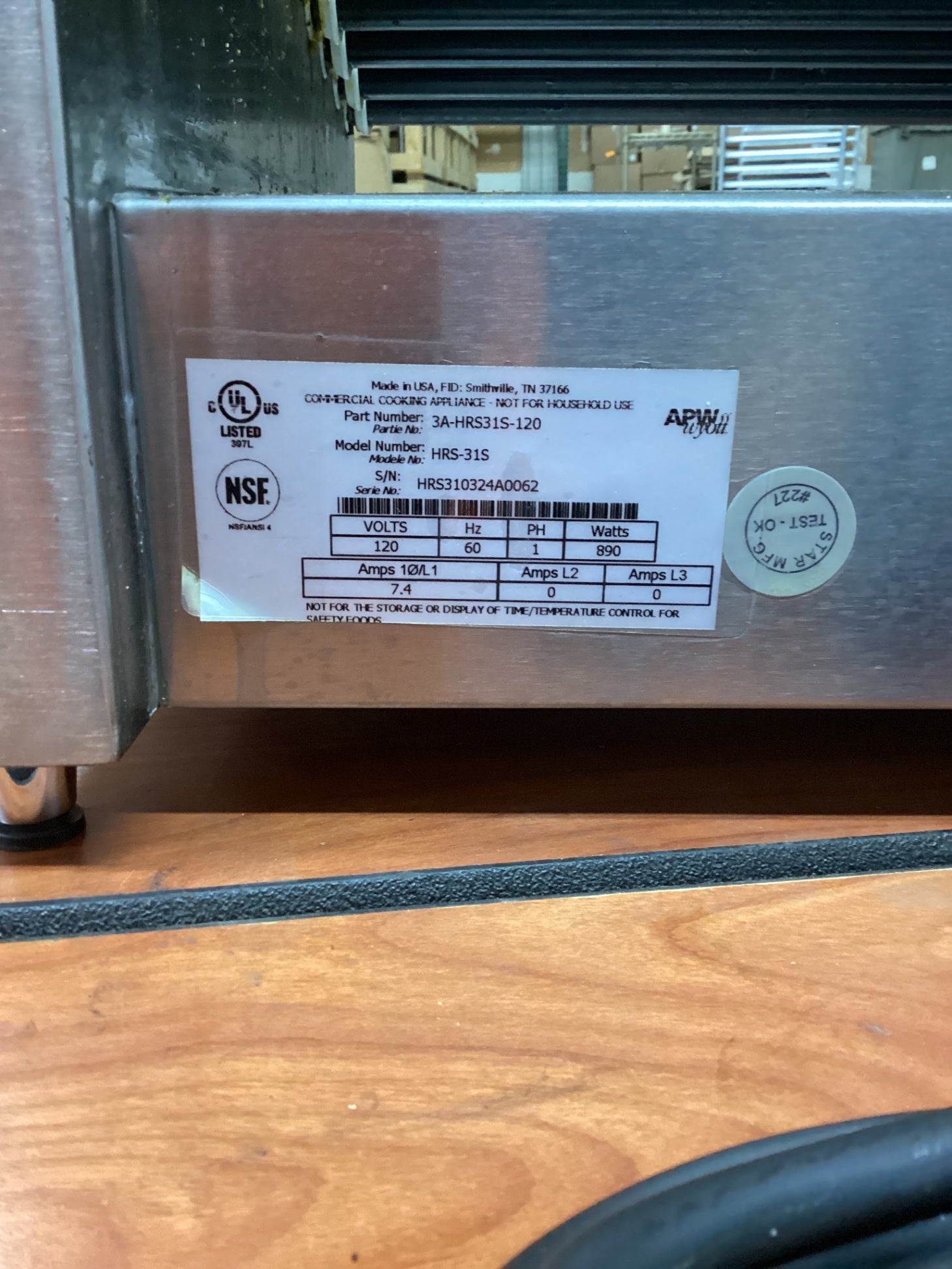APW Wyott HRS-31S, 30 Hot Dog Roller Grill