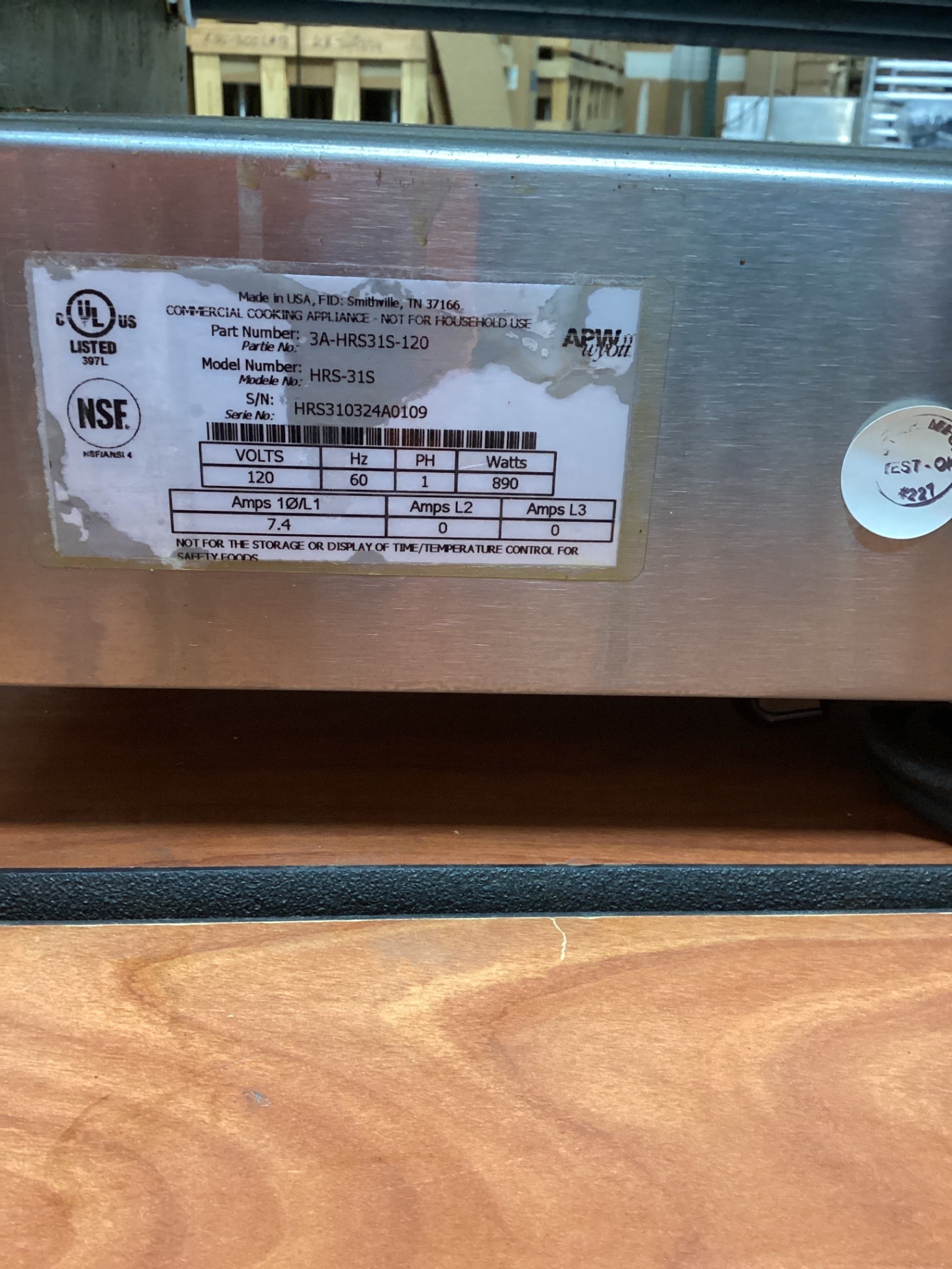 APW Wyott HRS-31S, 30 Hot Dog Roller Grill