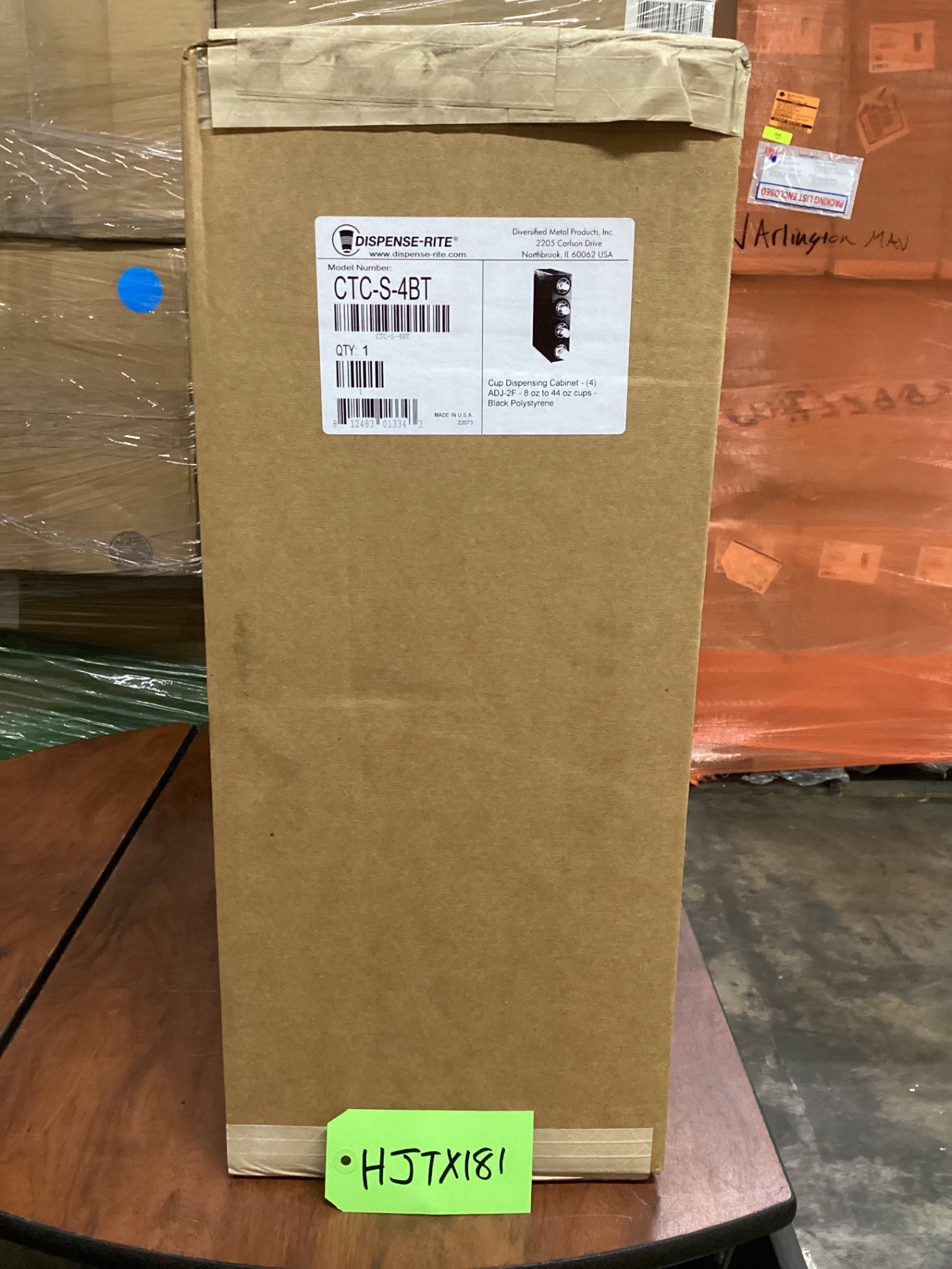 Dispenser-Rite CTC-S-4BT Cup Dispensing Cabinet ADJ-2F