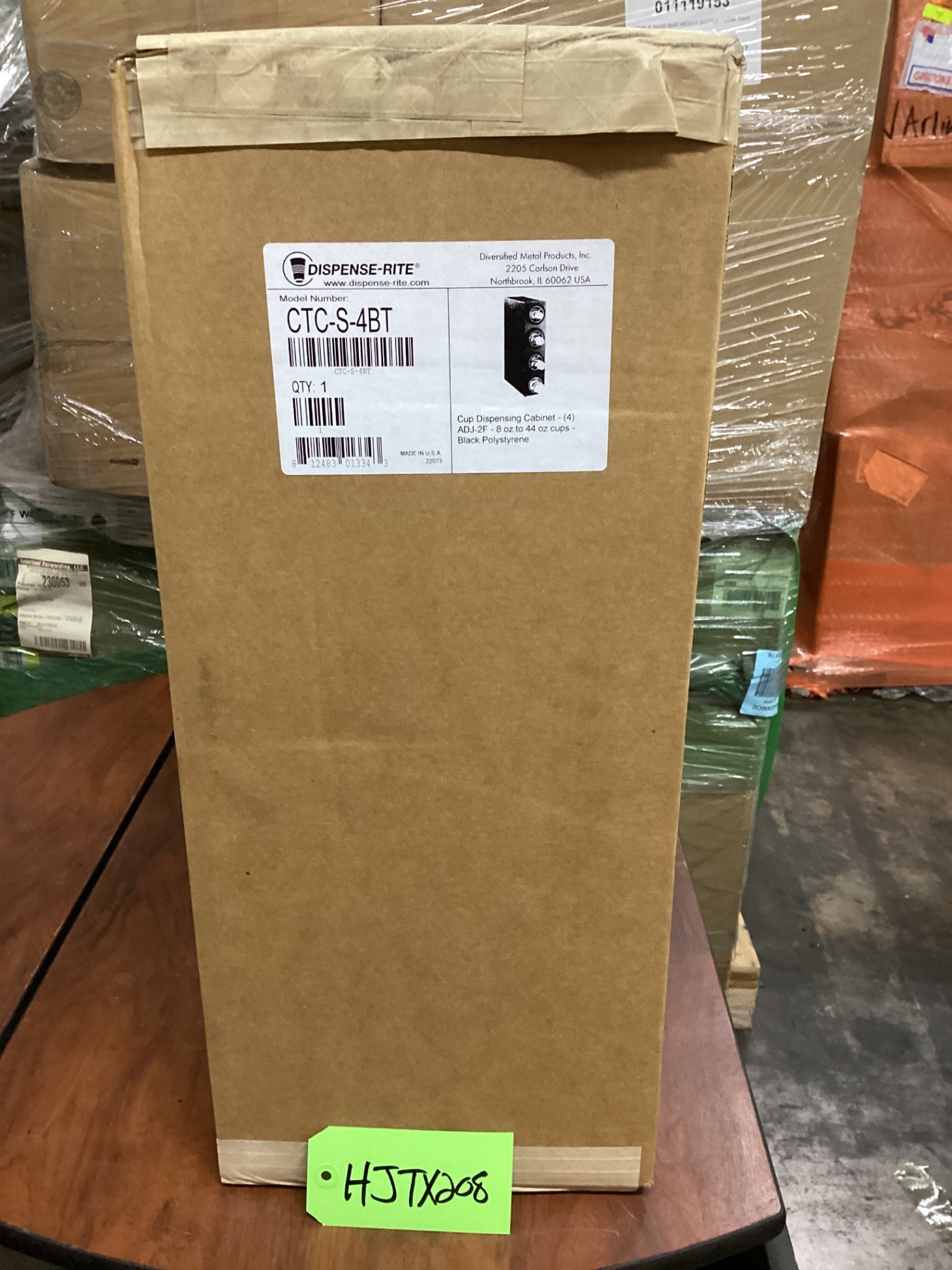 Dispenser-Rite CTC-S-4BT Cup Dispensing Cabinet ADJ-2F