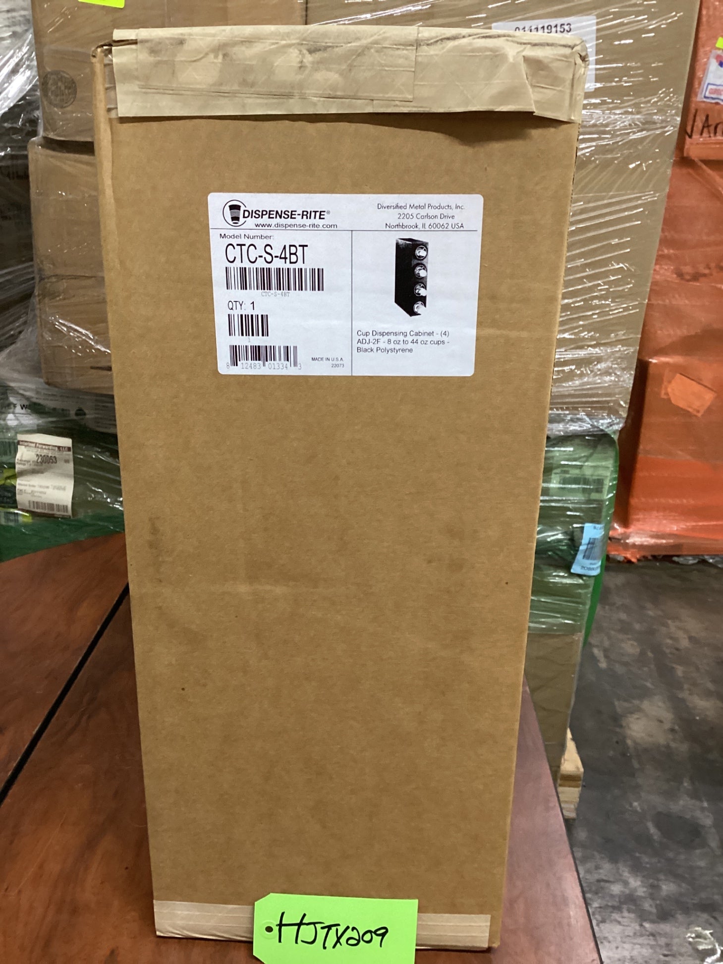 Dispenser-Rite CTC-S-4BT Cup Dispensing Cabinet ADJ-2F