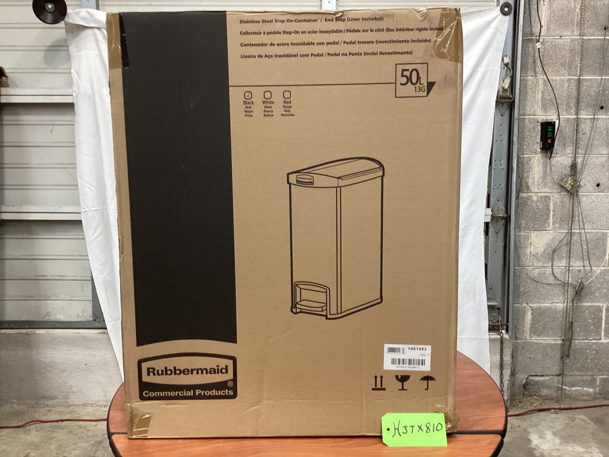 Rubbermaid 13-gallon (50-liter) Slim Jim® Stainless Steel End Step-On Container