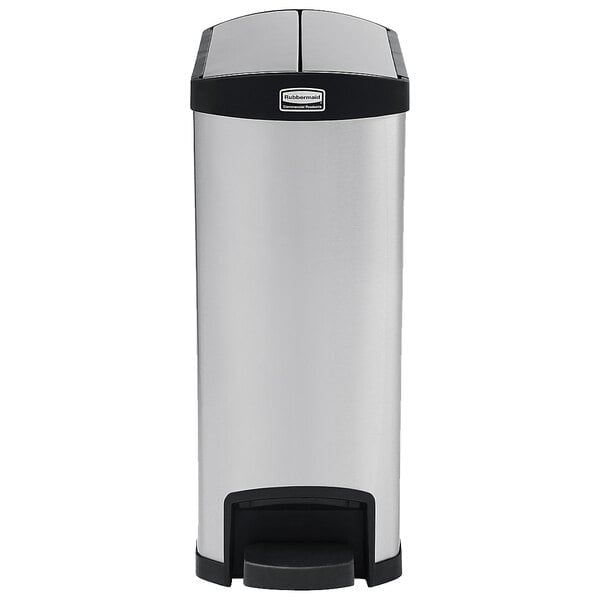 Rubbermaid 13-gallon (50-liter) Slim Jim® Stainless Steel End Step-On Container