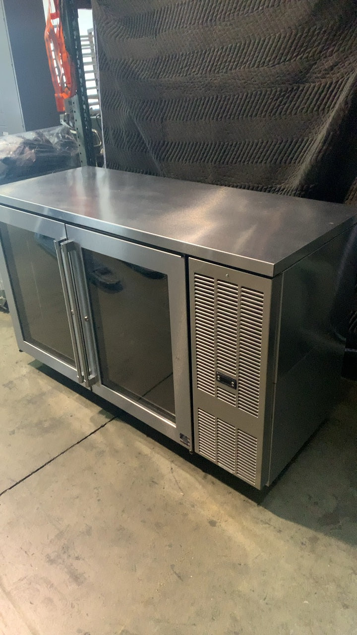 Perlick BBS60-RF-G-Y-X-H1 Back Bar Refrigerator, Under Counter 2 Glass Swing Doors Stainless Steel Front Breathing