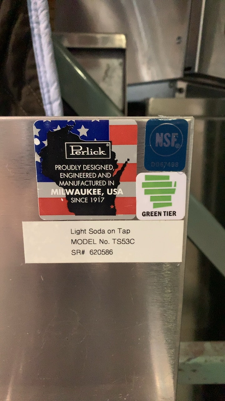 Perlick TS53C Sink, Underbar 3 Compartments Two Drainboards Faucet Speed Rail