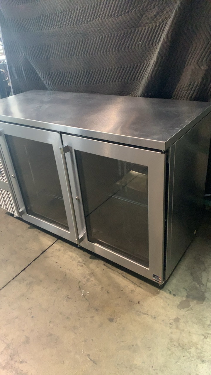 Perlick BBS60-RF-G-Y-X-H1 Backbar Refrigerator, Under Counter Two Glass Doors, Stainless Steel, 115V