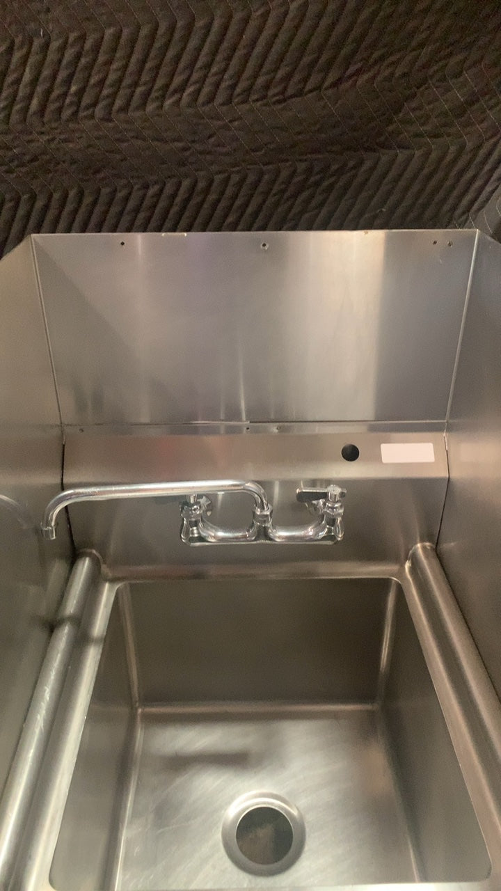 Custom Stainless Steel Utility Sink W Splash Guard