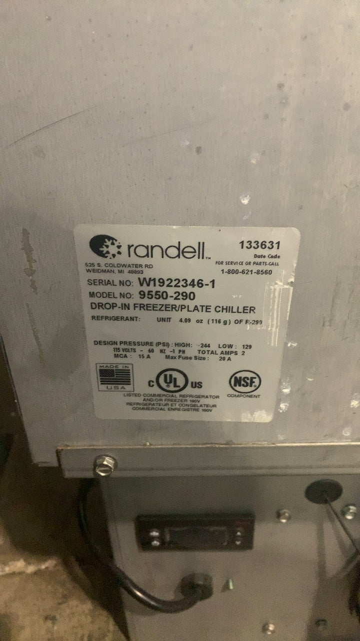 Randell 9550-290 Freezer/Plate Chiller, Drop-In 2 Hinged Lids Stainless Steel Top Digital Controls
