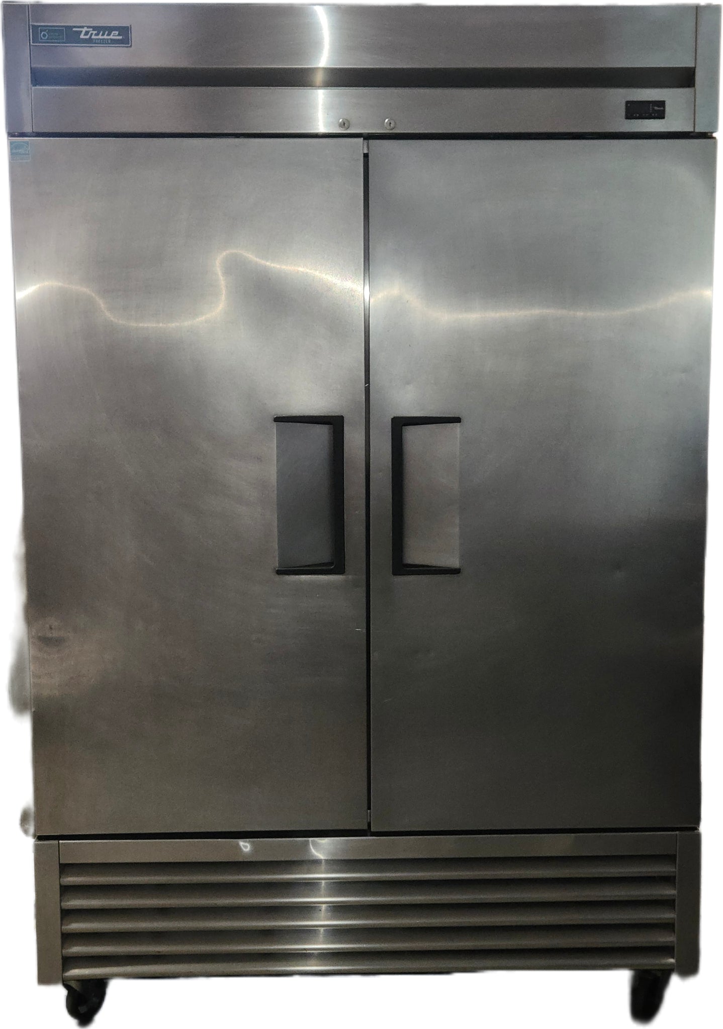 True Commercial Reach-in Unit With A Stainless Steel Exterior With Two Solid Swing Doors