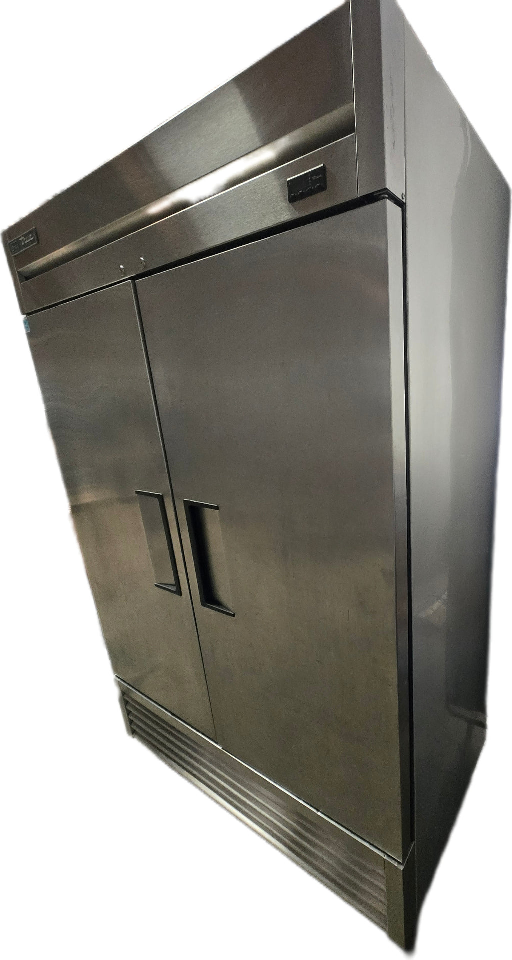 True Commercial Reach-in Unit With A Stainless Steel Exterior With Two Solid Swing Doors