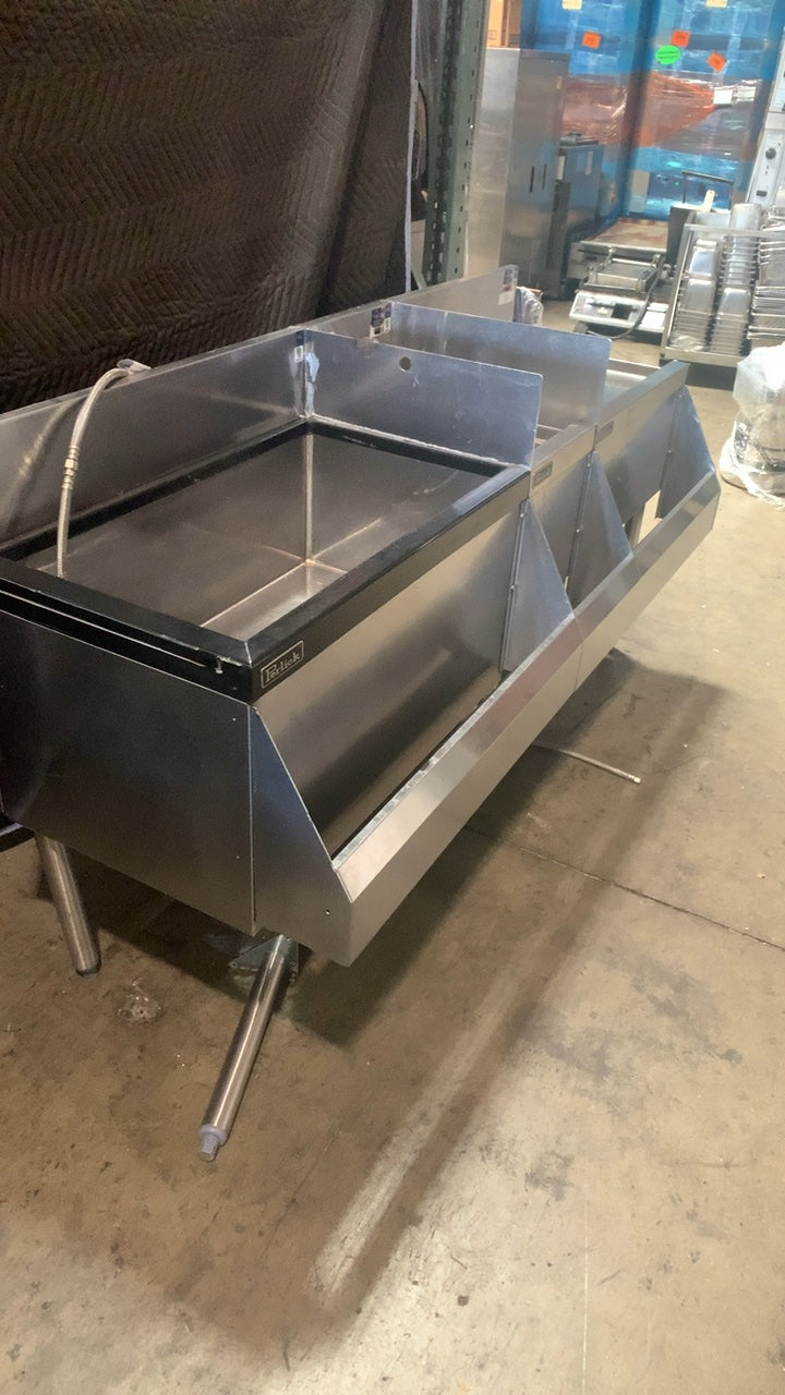 Perlick TS24 Underbar Sink, Combo Unit With Ice Bin, Faucet, Drainboard, NSF Certified