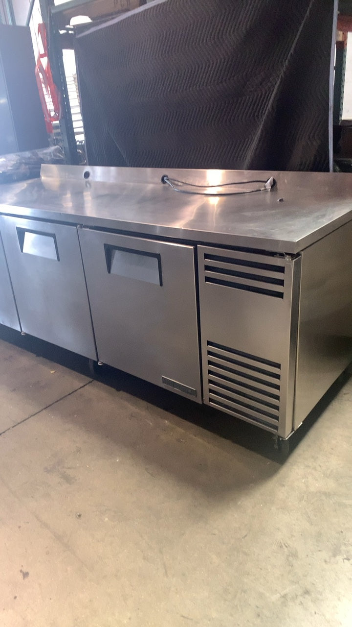 True TWT-93-HC Refrigerator, Worktop 3 Solid Swing Doors Stainless Steel 115V 1 Phase on Casters