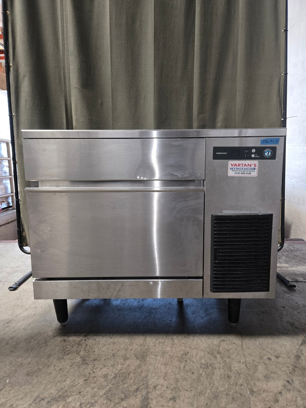 Hoshizaki Commercial Undercounter Ice Machine With A Stainless Steel Finish