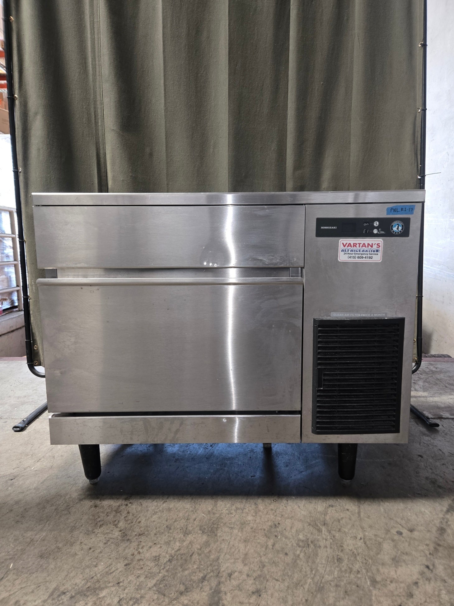 Hoshizaki Commercial Undercounter Ice Machine With A Stainless Steel Finish