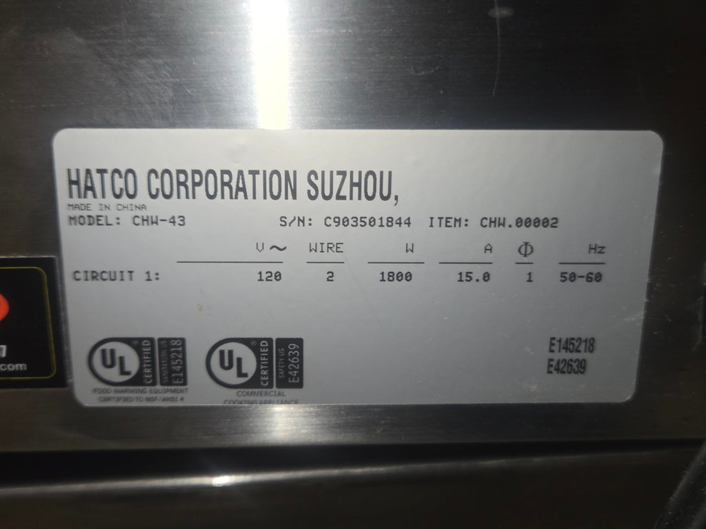 Hatco Heated Well, Countertop Single Pan