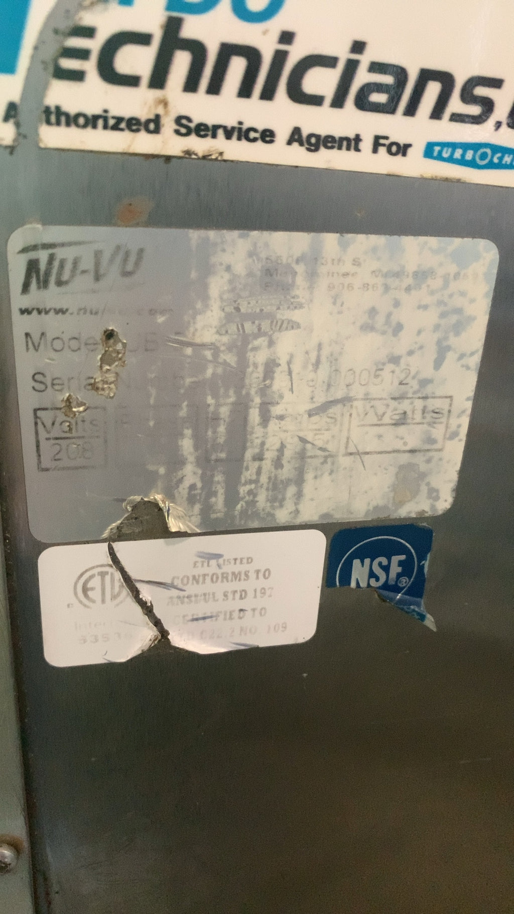NU-VU L31-32 Proofer, Double Deck 2 Glass Doors Stainless Steel On Casters