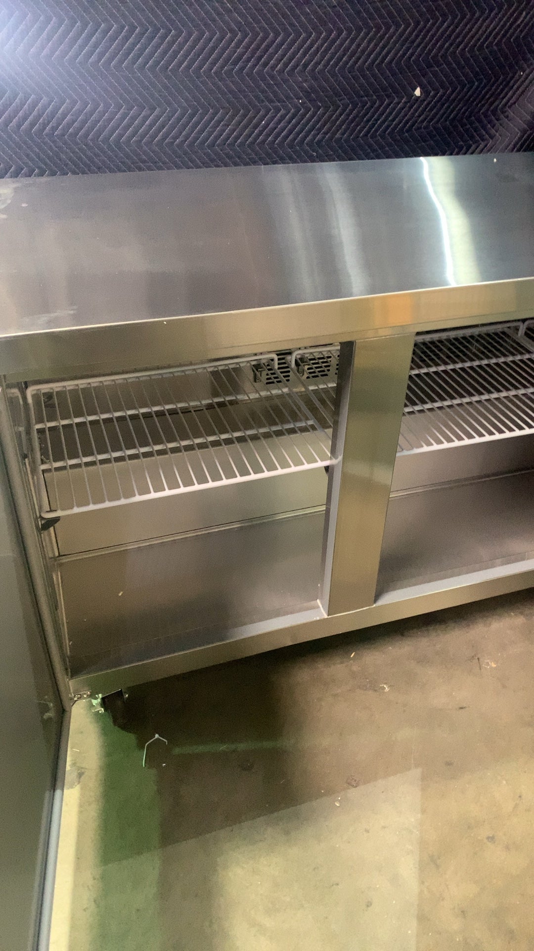 KoolMore KM-UCR 3DSS Refrigerator, Under Counter 3 Stainless Steel Doors Casters