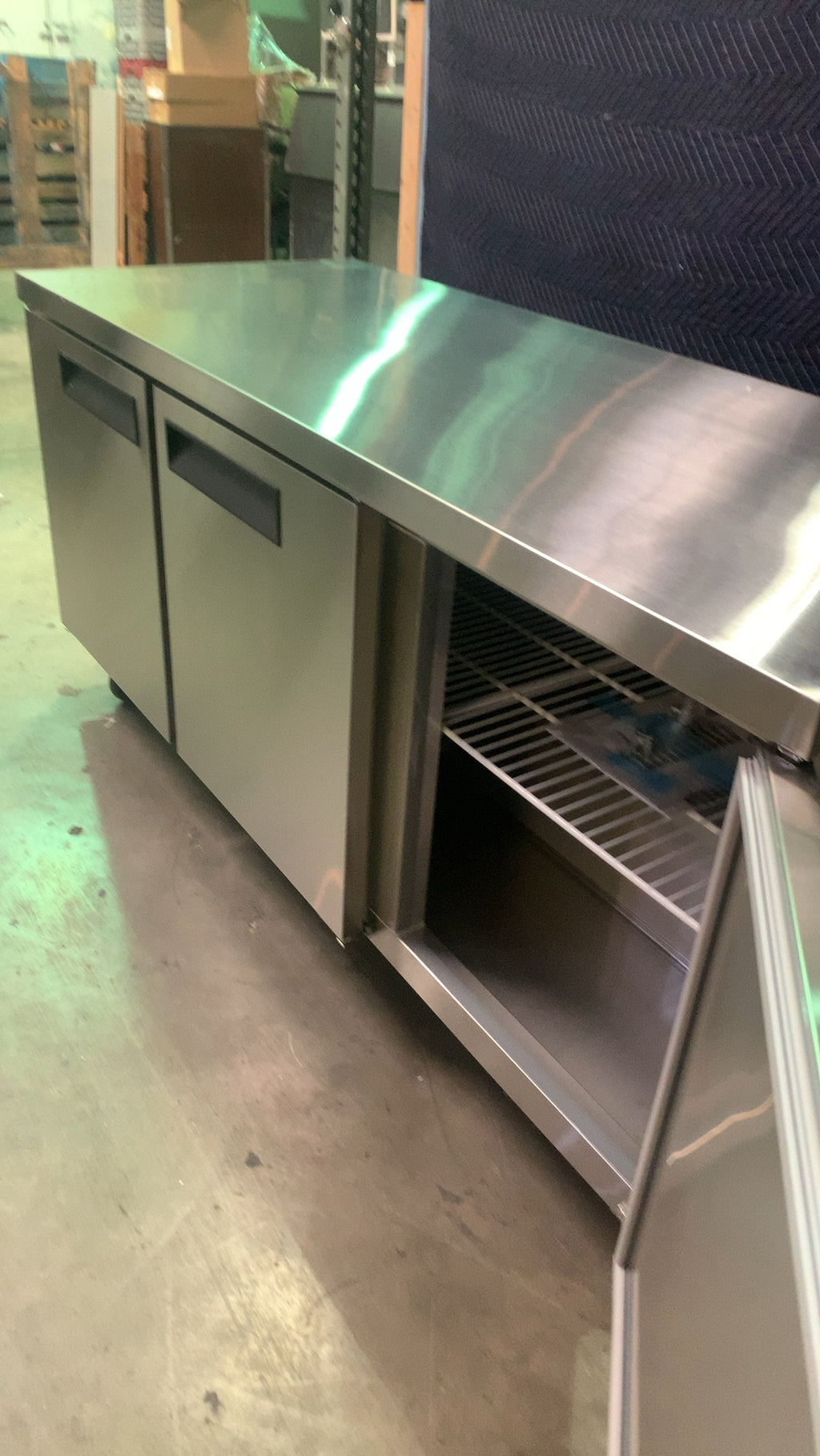 KoolMore KM-UCR 3DSS Refrigerator, Under Counter 3 Stainless Steel Doors Casters