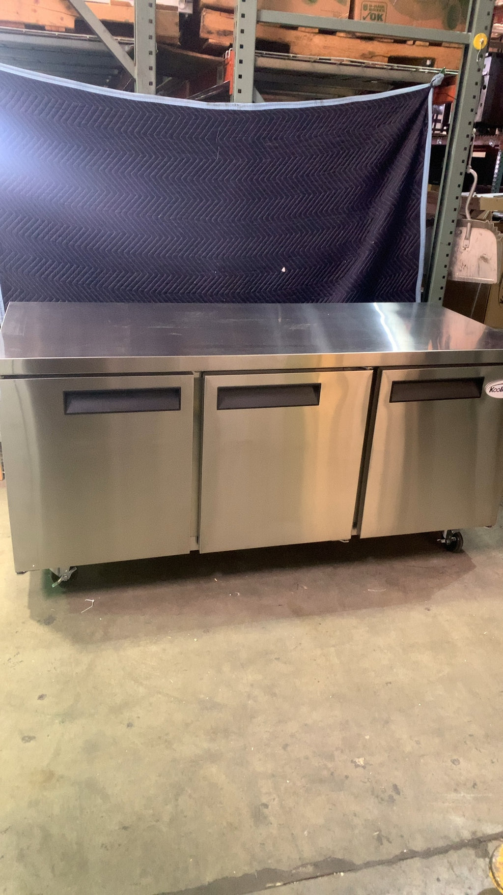 KoolMore KM-UCR-3DSS Refrigerator, Under Counter 3 Stainless Steel Doors On Wheels