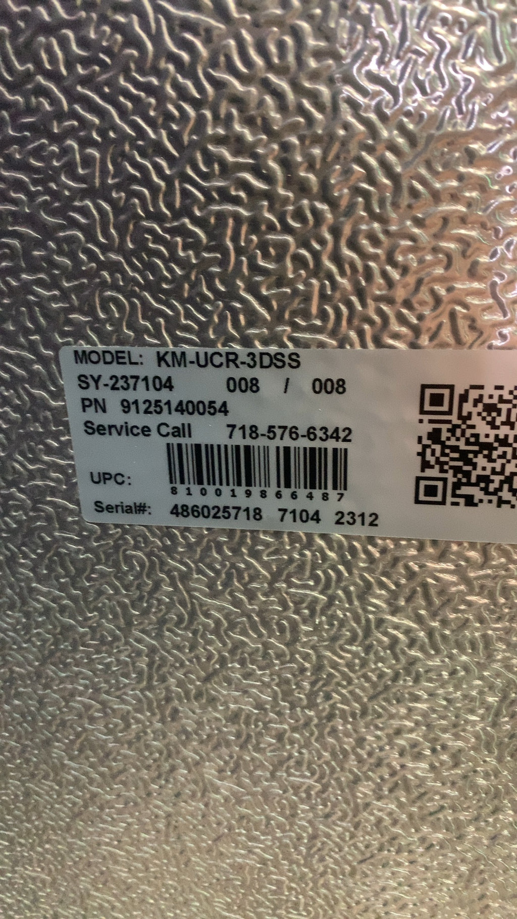 KoolMore KM-UCR-3DSS Refrigerator, Under Counter 3 Stainless Steel Doors On Wheels