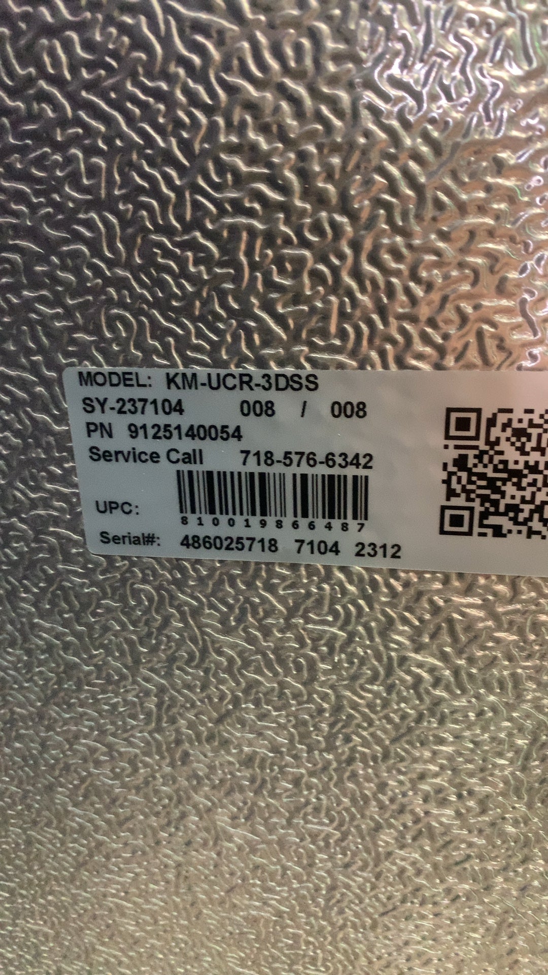 KoolMore KM-UCR-3DSS Refrigerator, Under Counter 3 Stainless Steel Doors On Wheels