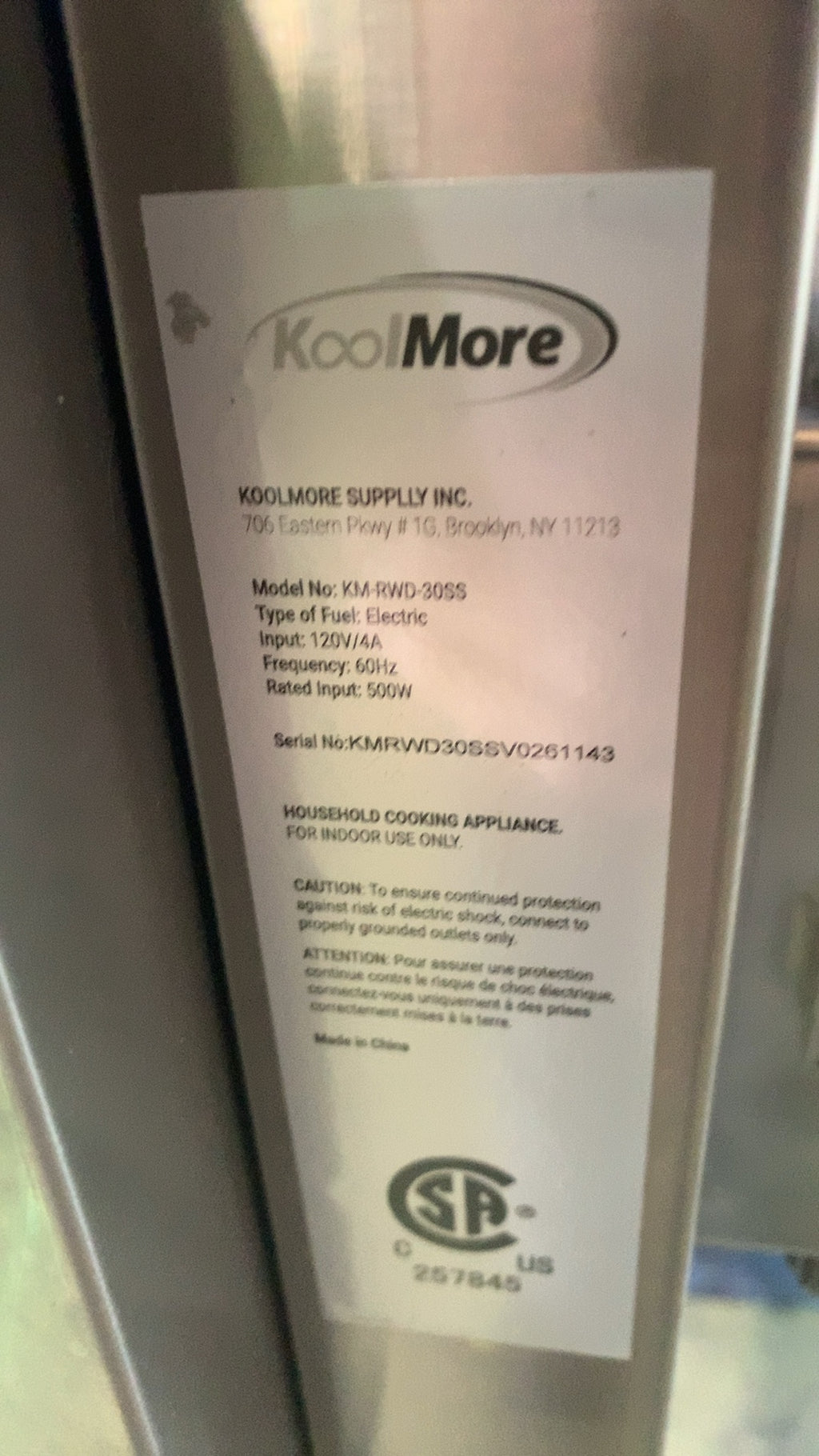 KoolMore KM-RWD-30SS Warming Drawer, Household Electric Digital Controls Stainless With Food Pans