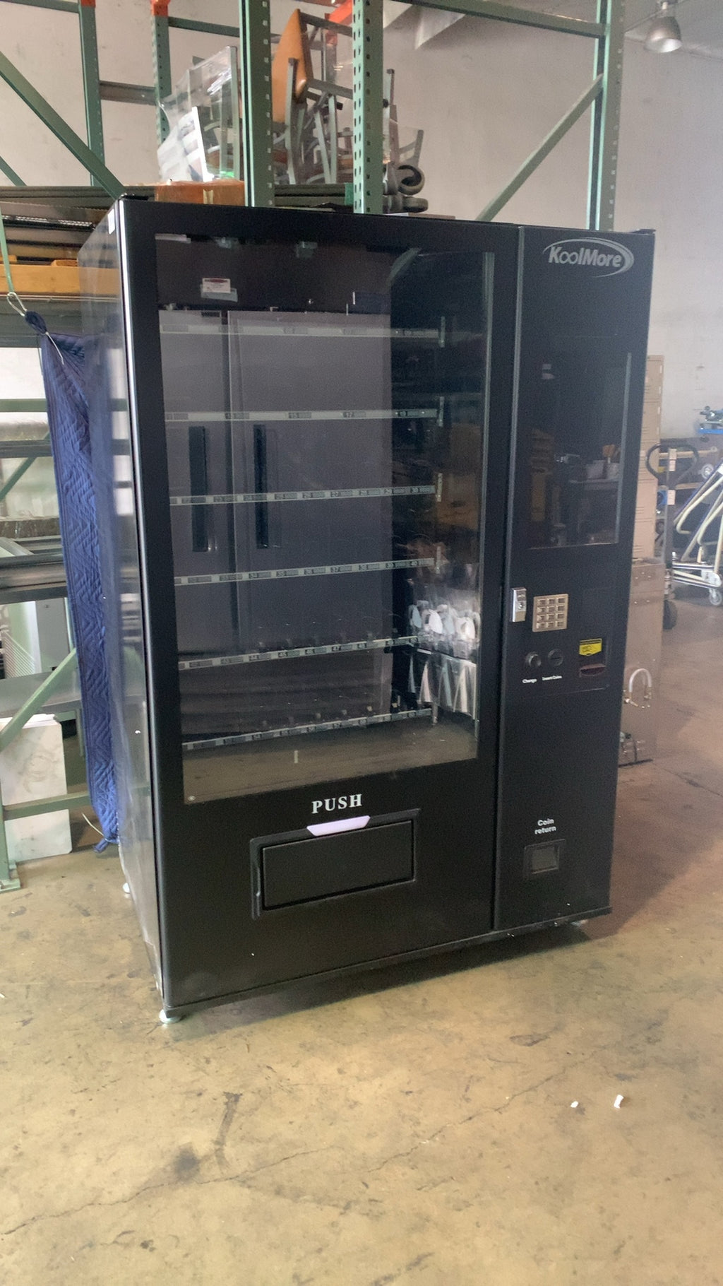 KoolMore KM-VM Vending Machine, Glass Front Keypad Controls, Coin Mechanism