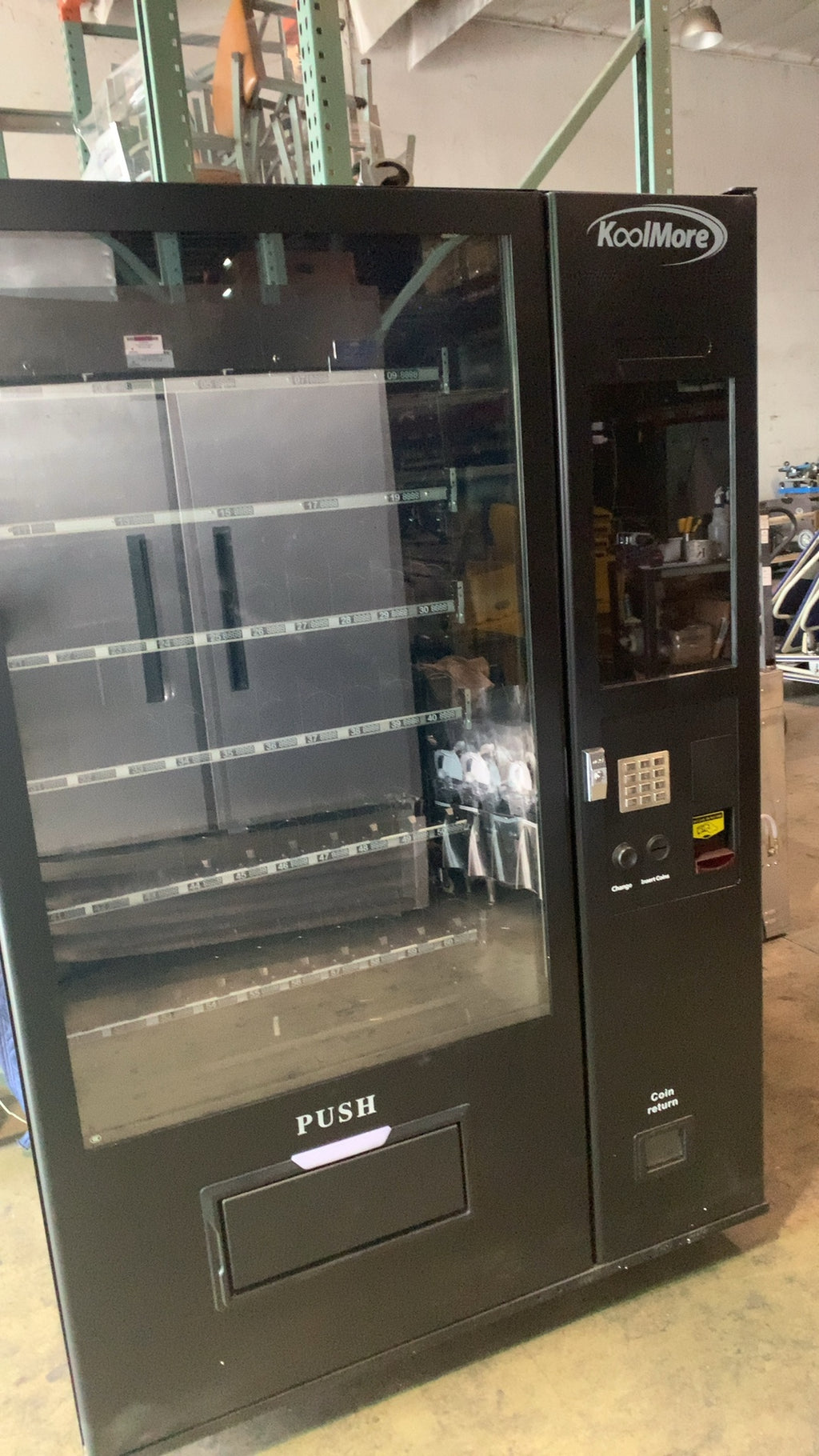 KoolMore KM-VM Vending Machine, Glass Front Keypad Controls, Coin Mechanism