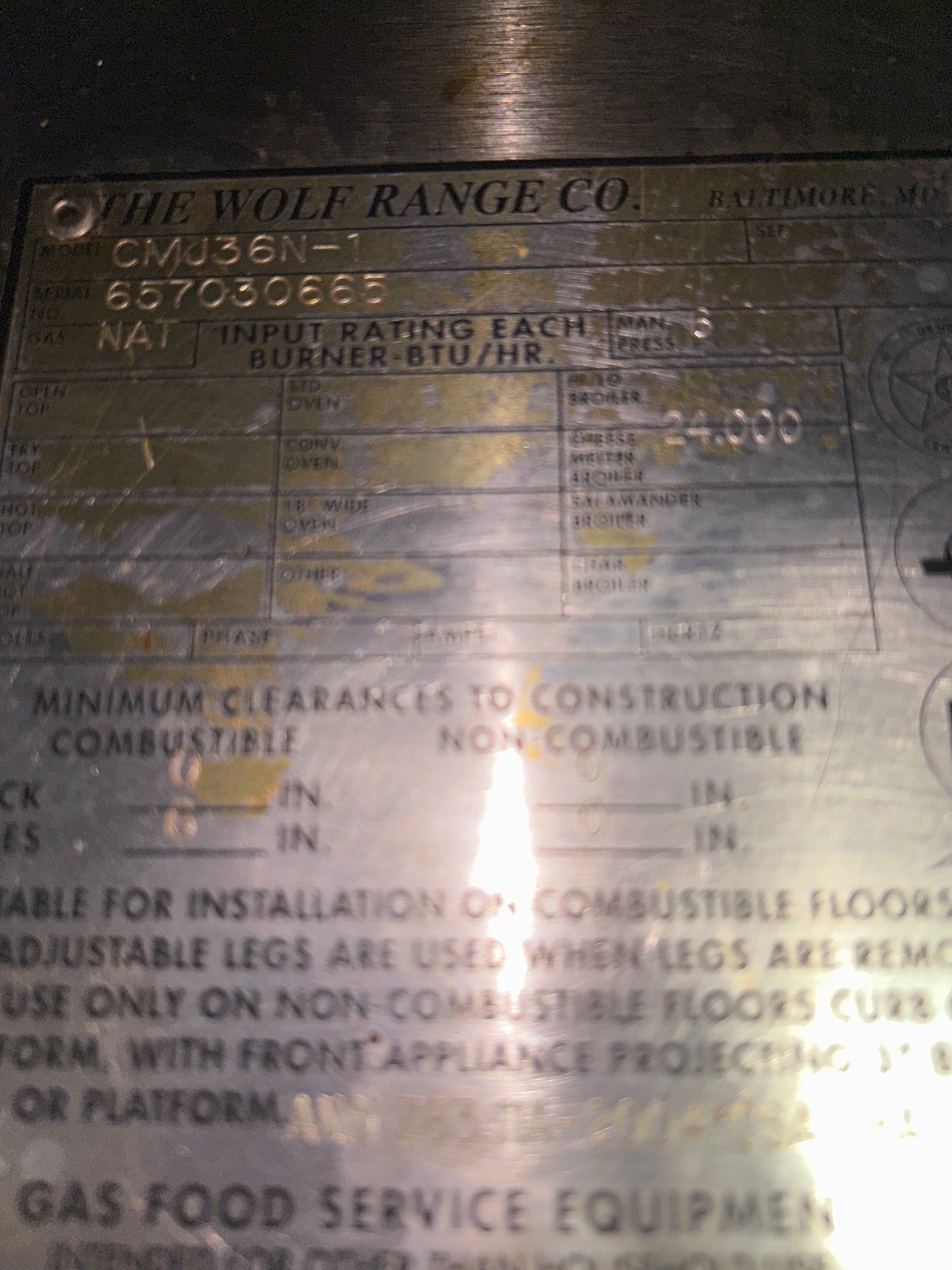 Wolf CMJ36N-1 Commercial Infrared Cheese Melter/Broiler