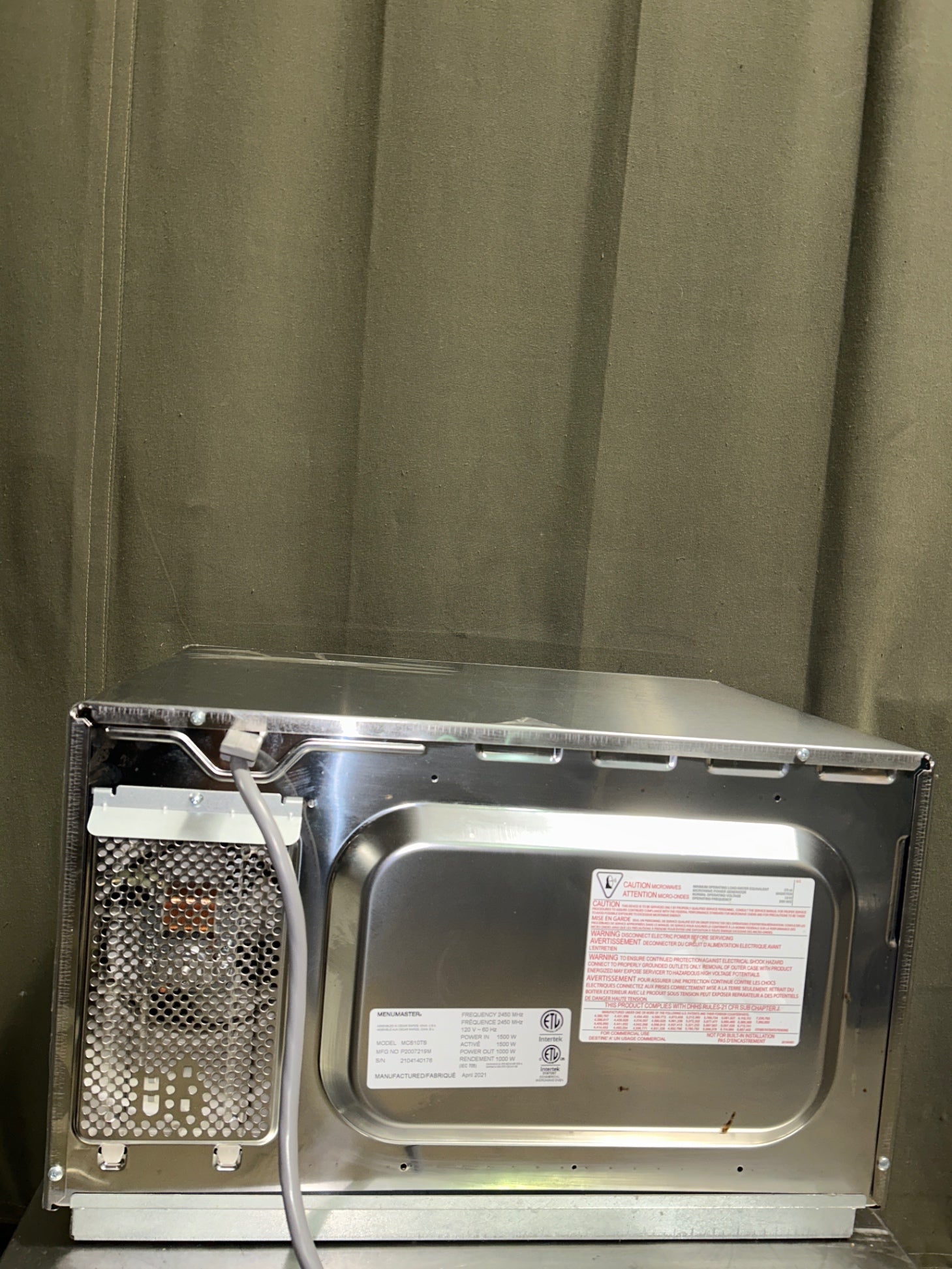 MenuMaster/Amana MCS10TS Medium-Volume Commercial Microwave Oven