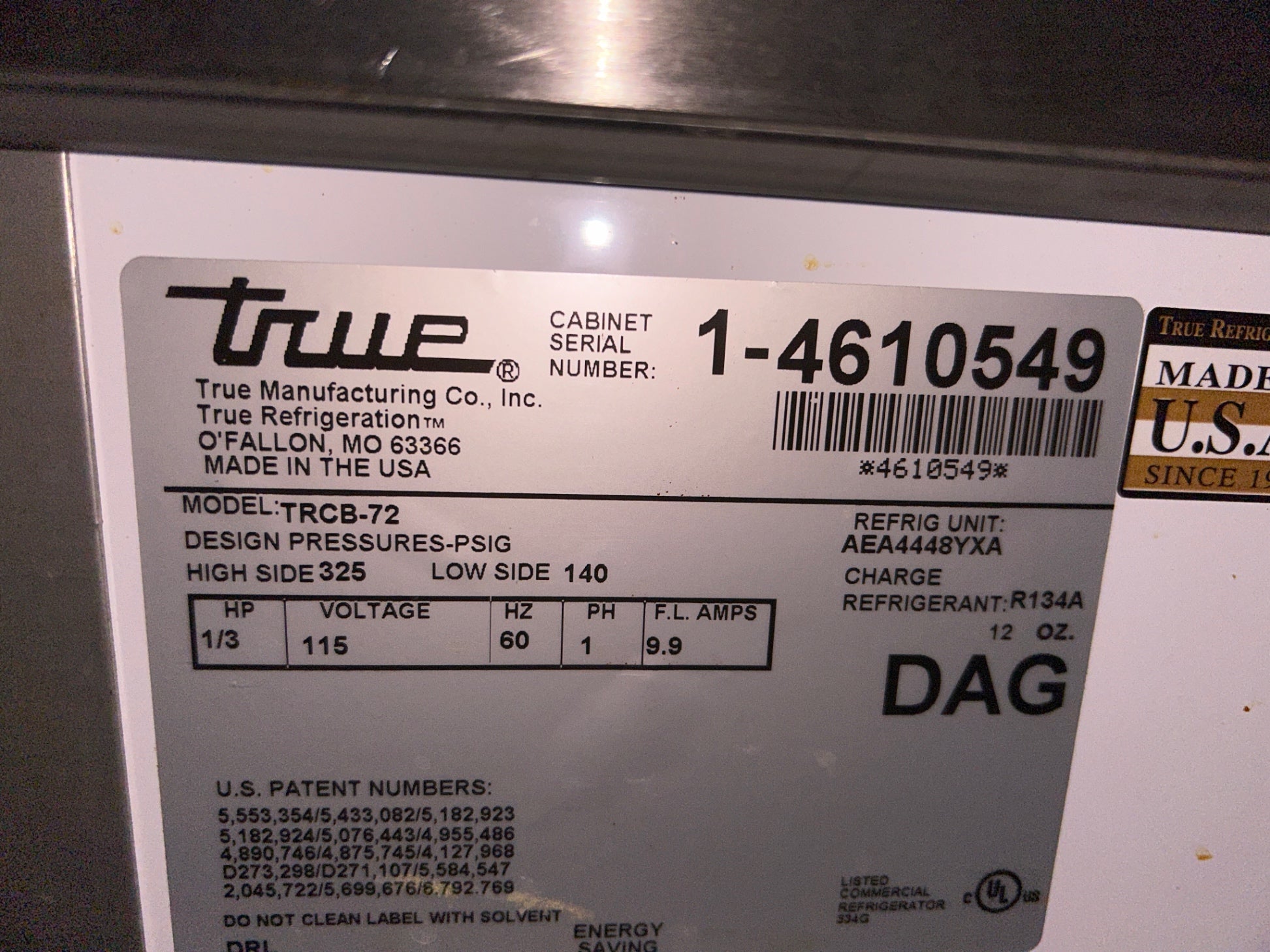 True TRCB‑72 Refrigerated Chef Base with 4 Drawers