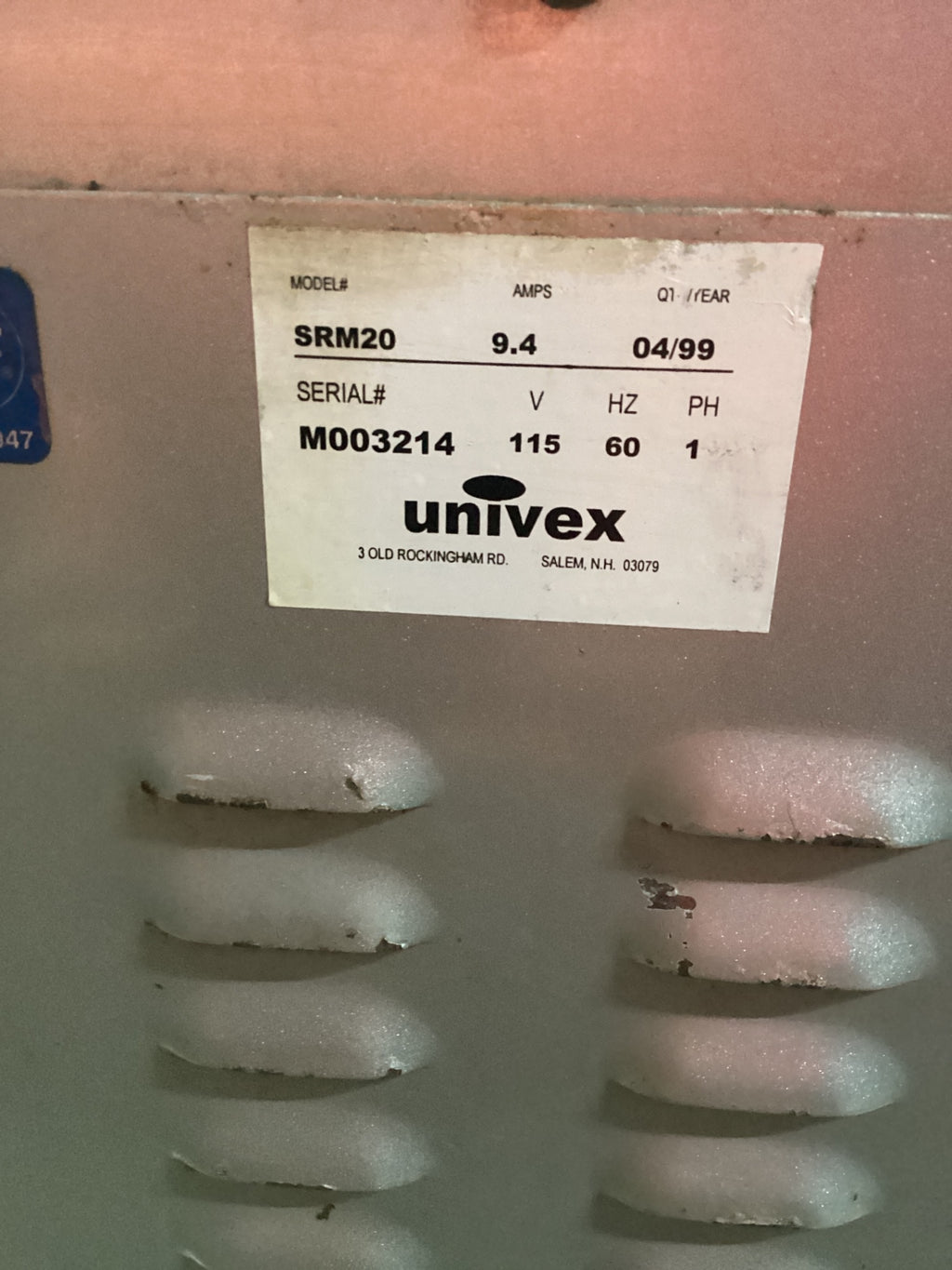 Univex SRM20 20 Qt Planetary Mixer Countertop