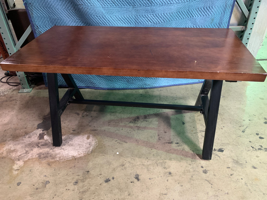 Wooden Table On Metal Base - Lot of 4