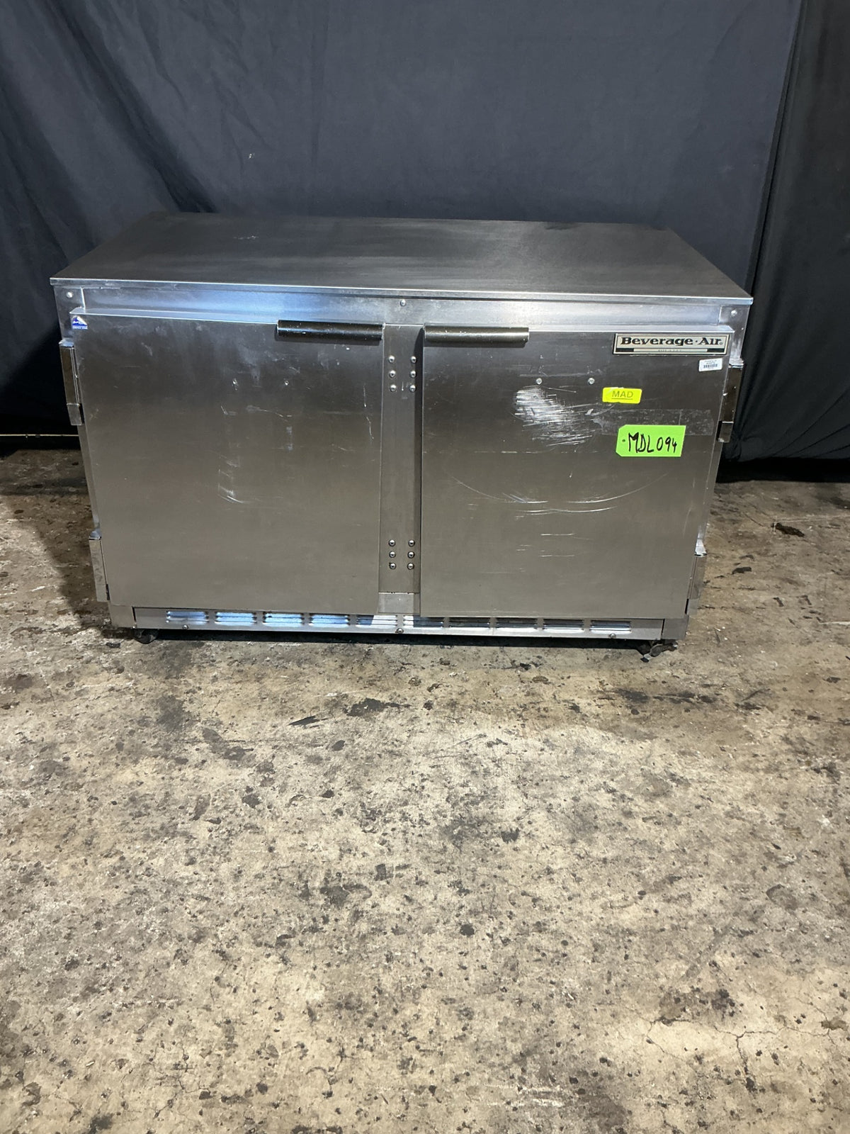 Beverage-Air UCR48A-23 Refrigerator, Under Counter 2-Door Commercial Stainless Steel