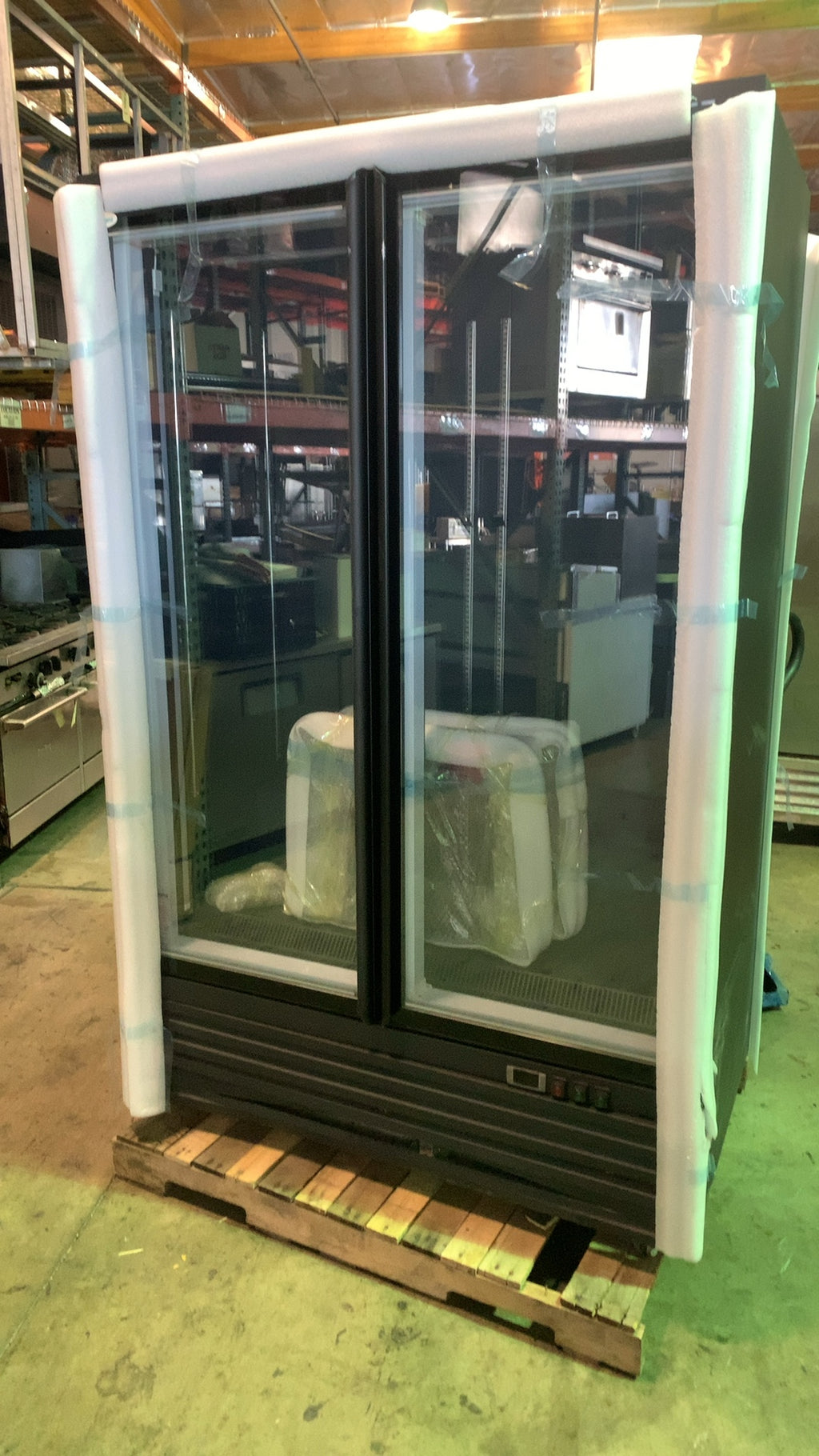 LB-1.2 Refrigerator, Double Door Display 1000L Capacity Air Cooling Electric Defrost 220V Power