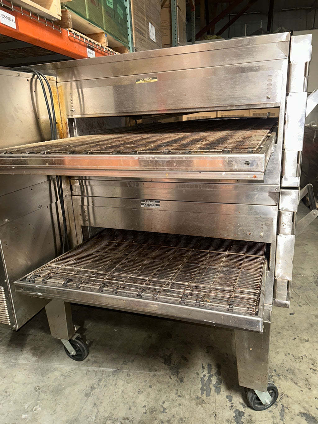 Lincoln 1600-000-U-K3022 Conveyor Oven, Double Deck Natural Gas Electric With Wheels