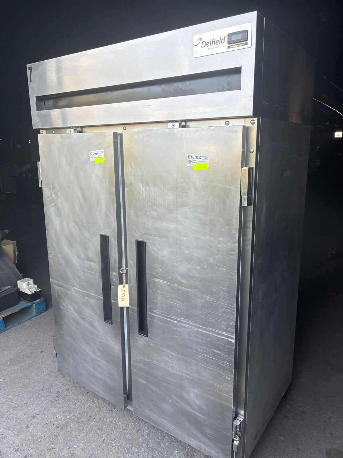 Delfield 6051XL-S Refrigerator, Upright, 2 Solid Swing Doors, Stainless, Mobile