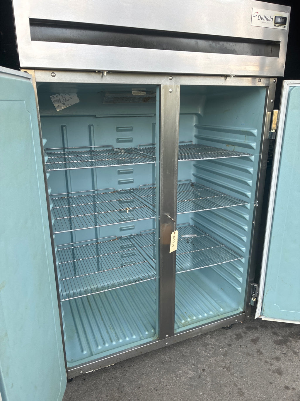 Delfield 6051XL-S Refrigerator, Upright, 2 Solid Swing Doors, Stainless, Mobile