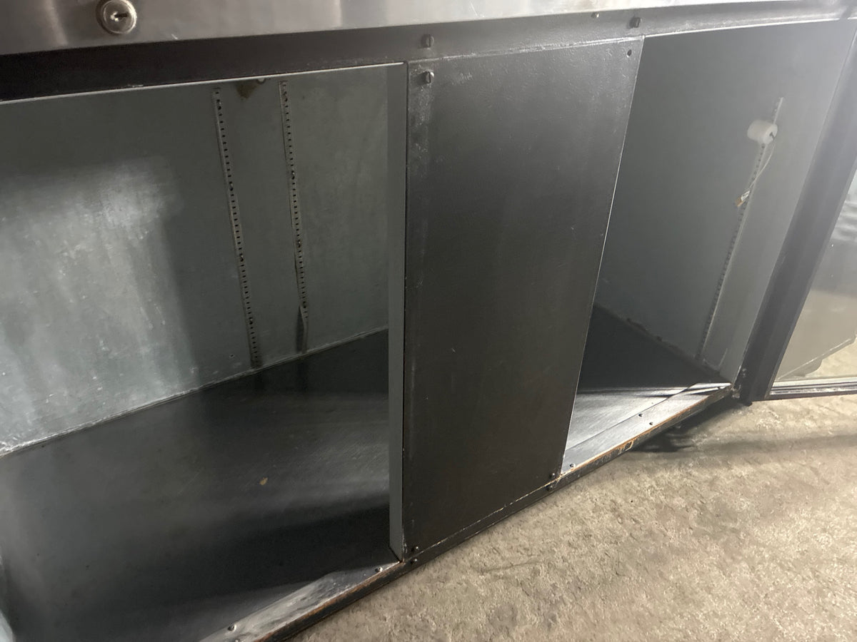 Beverage Air BB68G-1-B Back Bar Refrigerator W/ Back Bar Countertop, 2 Glass Swing Doors, Mobile