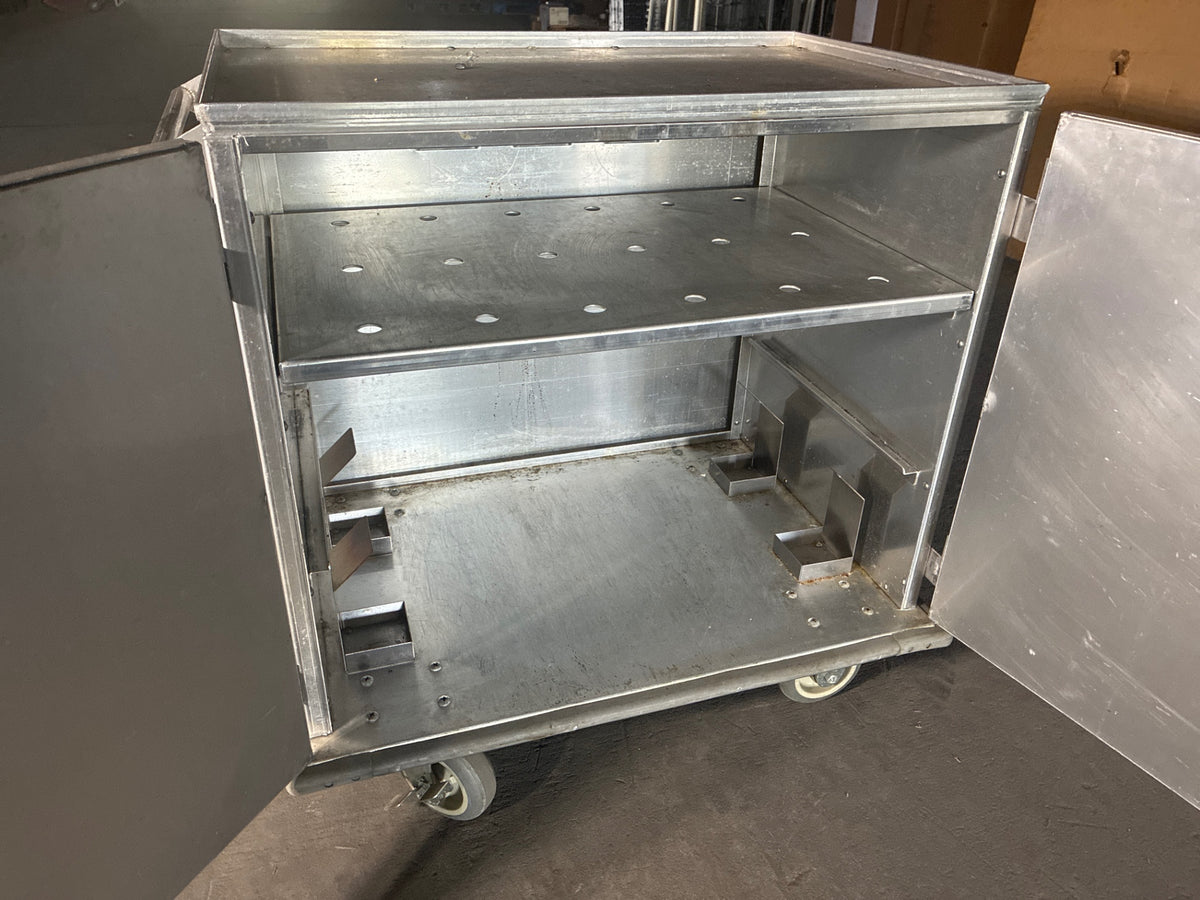 Cres Cor 101172A Service Cart, 2 Solid Swing Doors, Aluminum, Mobile