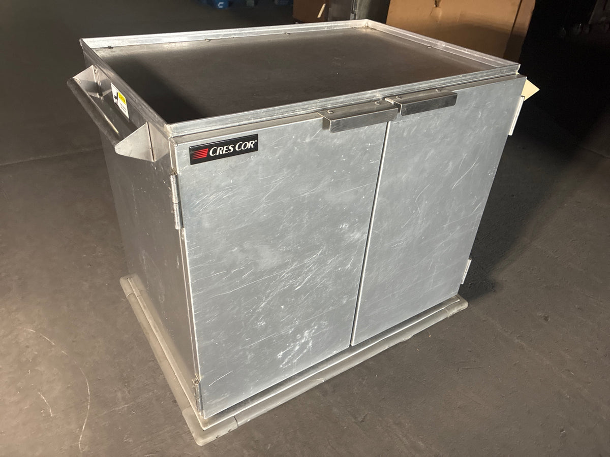 Cres Cor 101172A Service Cart, 2 Solid Swing Doors, Aluminum, Mobile
