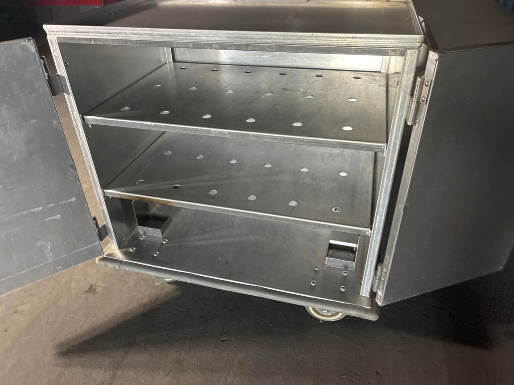 Cres Cor 101172A Service Cart, 2 Solid Swing Doors, Aluminum, Mobile