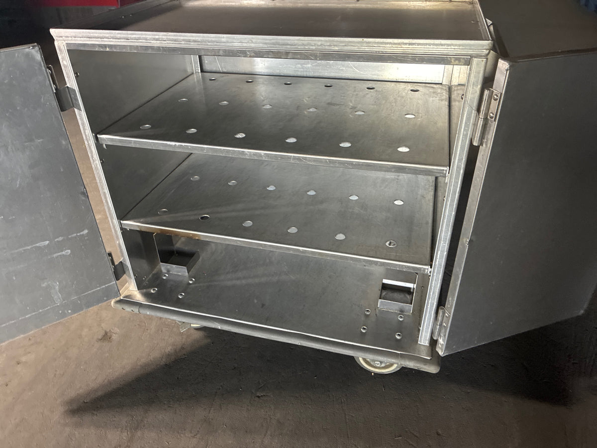 Cres Cor 101172A Service Cart, 2 Solid Swing Doors, Aluminum, Mobile