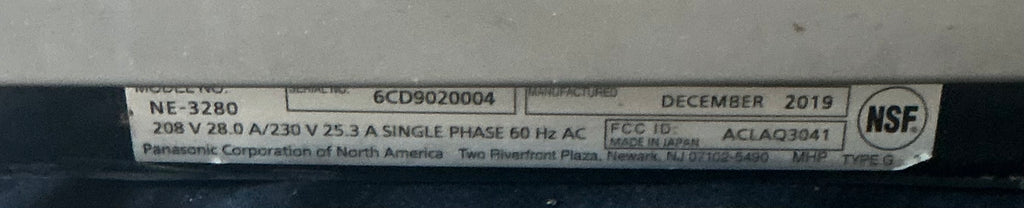 Panasonic Ventless NE-3280 PRO2 3200 Watt Programmable Microwave Sonic Steamer